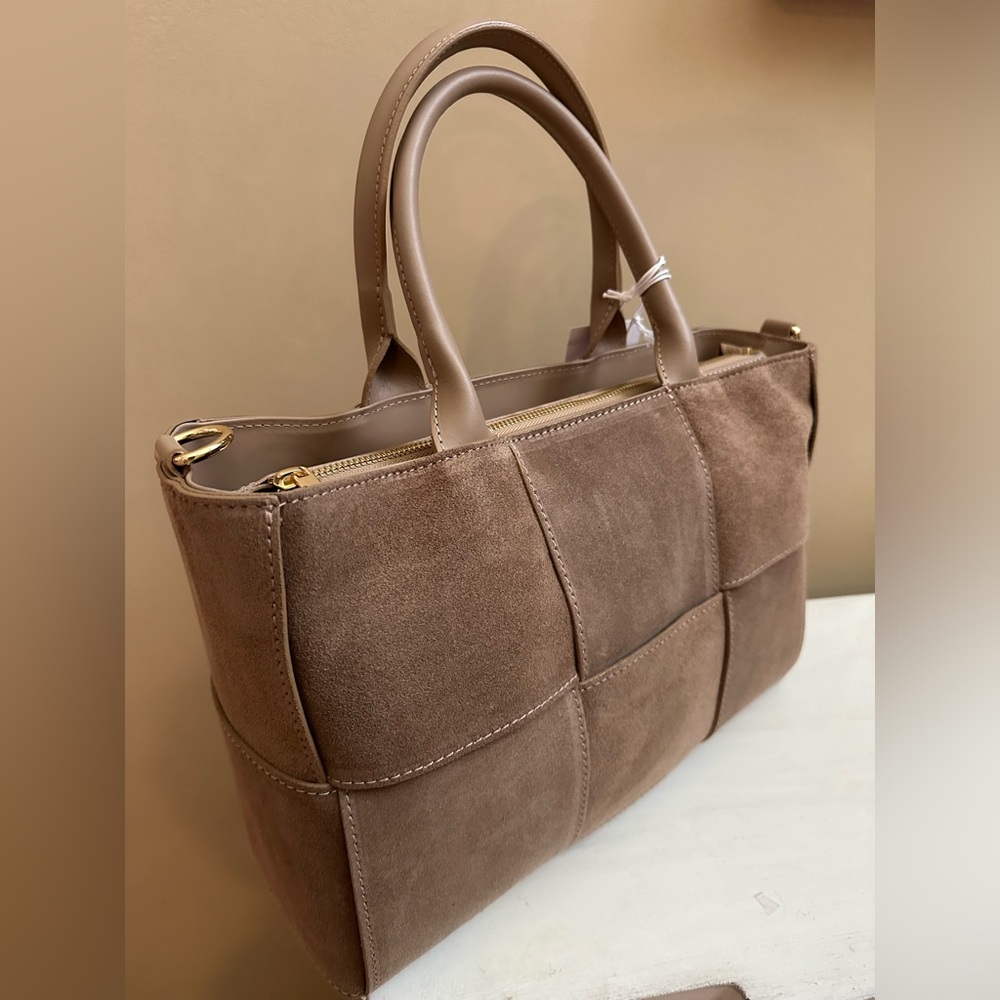Suede Woven Tote Bag By ISADORA